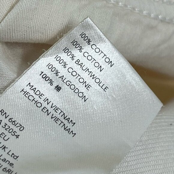 We the Free Women Boho Denim Mini Skirt Brea Frayed Raw Hem Cream White Sz 29 - Picture 4 of 4